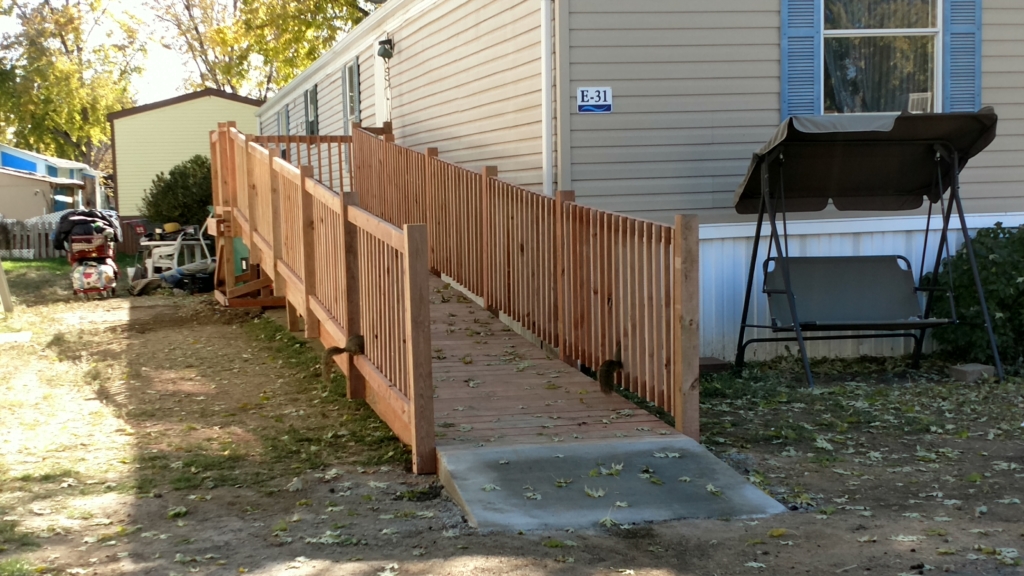 Accessibility ramp built at a client’s home